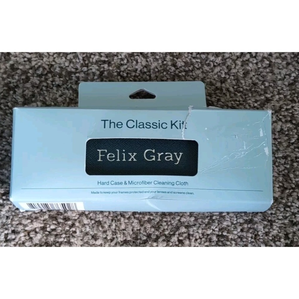 Felix Gray Eye Glasses Kit: Hard Case & Microfiber Cleaning Cloth